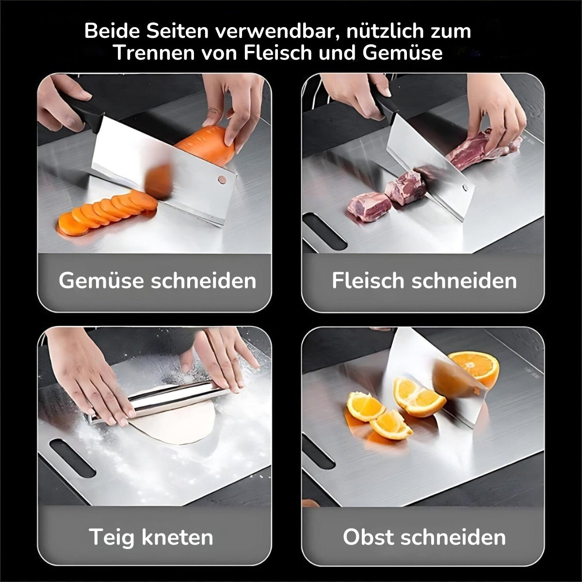 Serenosols™SafeCut snijplank gemaakt van 100% titanium-geen microplastics en bacteriën meer!
