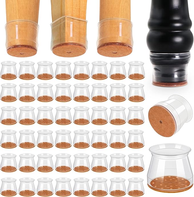 Serenosole™ SoftGlide siliconen stoelbeenbeschermers | Stille beweging en bescherming van vloeren tegen krassen | Beste oplossing tegen krassen 2024 (Pack van 12 | 1+1 GRATIS)