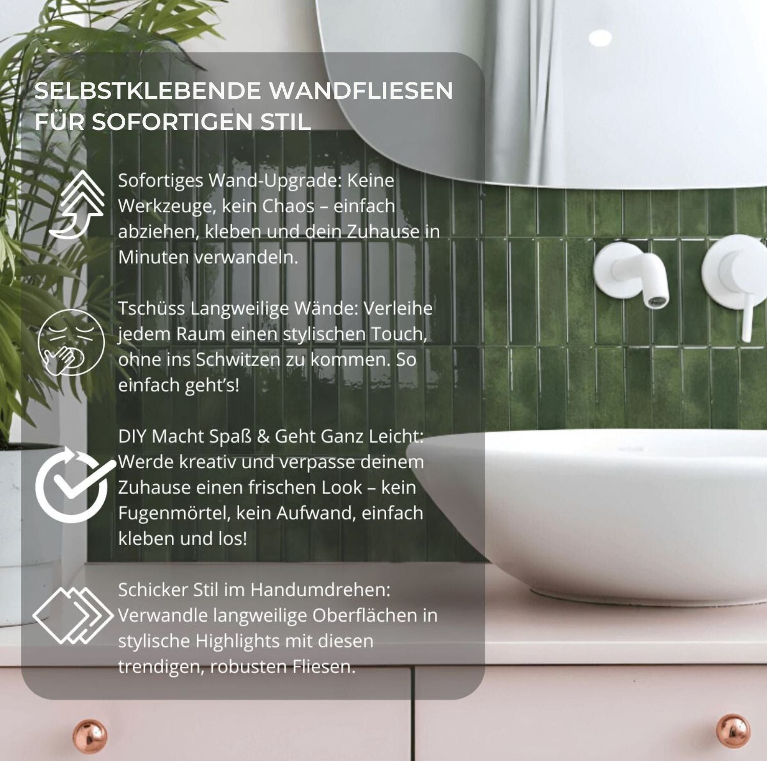 Serenosole™ TileTack | Je populairste muurupgrade van 2024 | Snel, gemakkelijk en aanpasbaar (1+1 GRATIS)