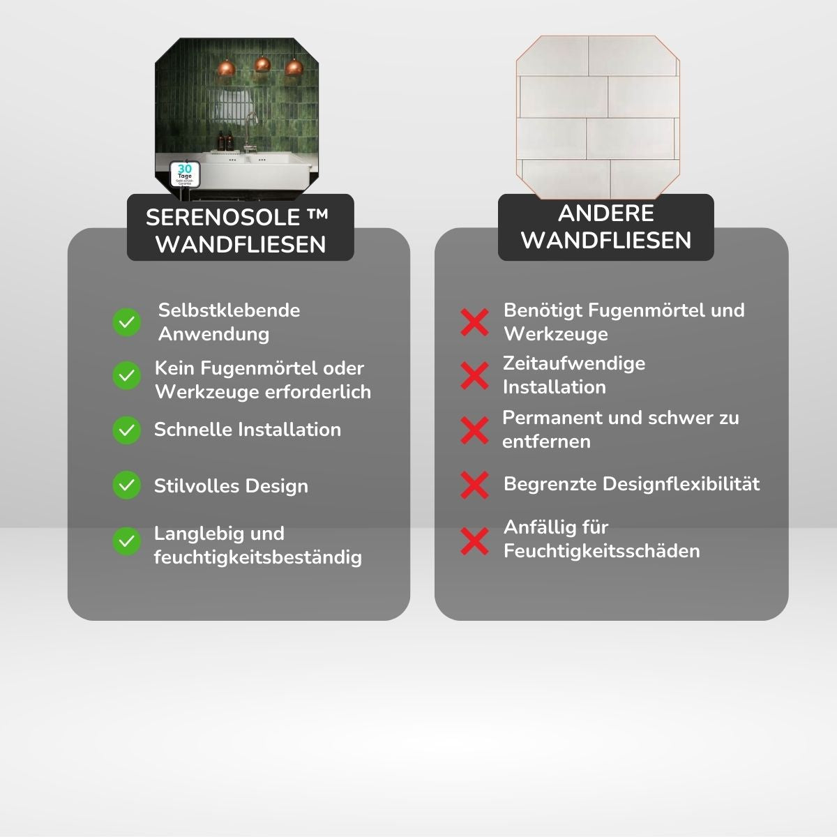Serenosole™ TileTack | Je populairste muurupgrade van 2024 | Snel, gemakkelijk en aanpasbaar (1+1 GRATIS)