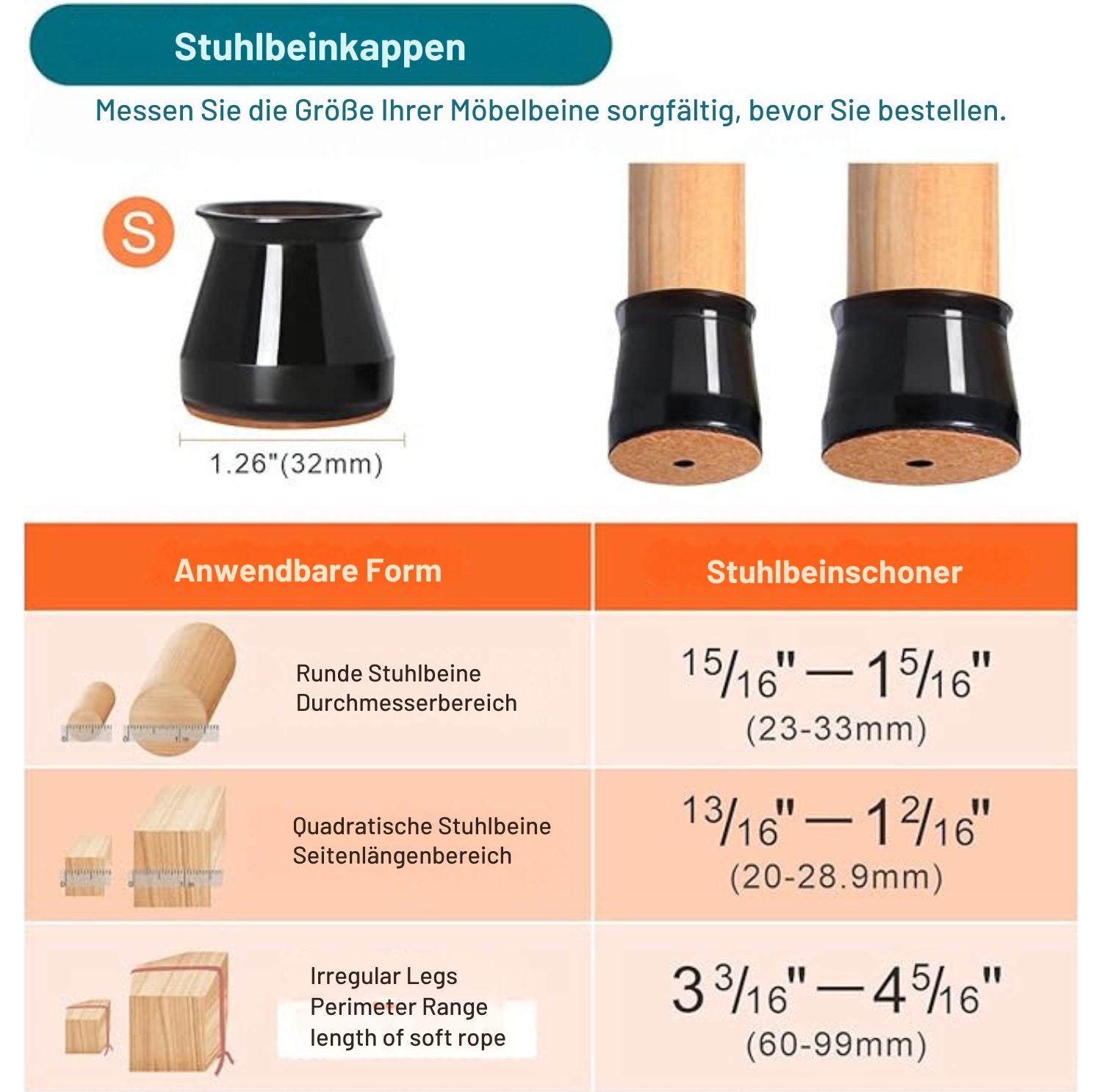 Serenosole™ SoftGlide siliconen stoelbeenbeschermers | Stille beweging en bescherming van vloeren tegen krassen | Beste oplossing tegen krassen 2024 (Pack van 12 | 1+1 GRATIS)