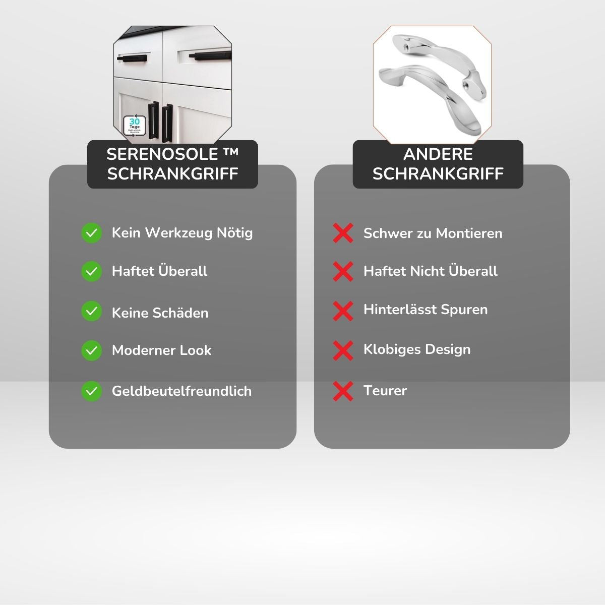 Serenosole™ StickMate-kasthandgreep | Zelfklevende kastgrepen | Meest populaire kastgrepen 2024 (1+1 GRATIS)