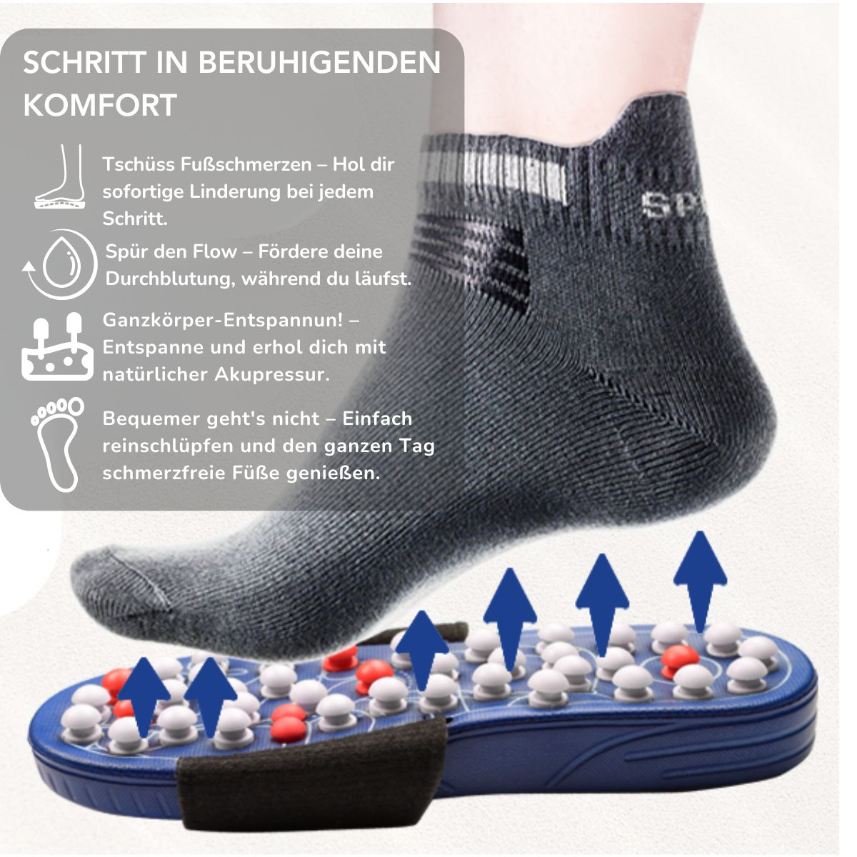 Serenosole™ SootheSteps Acupressuurpantoffels | Verwen uw voeten dagelijks | De beste voetmassageslippers 2024 (1+1 GRATIS)