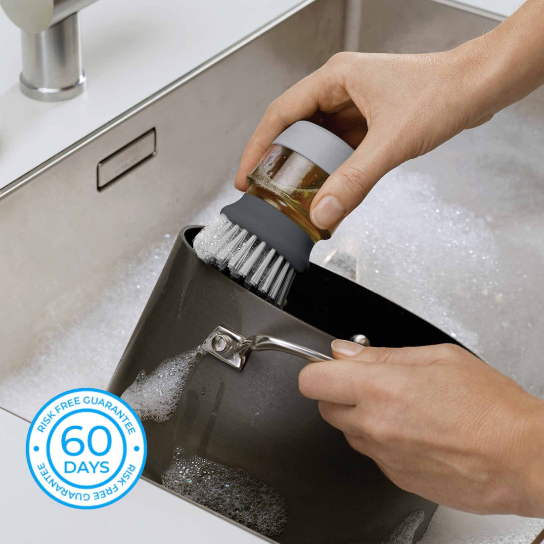 Serenosols™DispensBrush | Efficiënte, tijdbesparende reiniging met gecontroleerde zeepdosering
