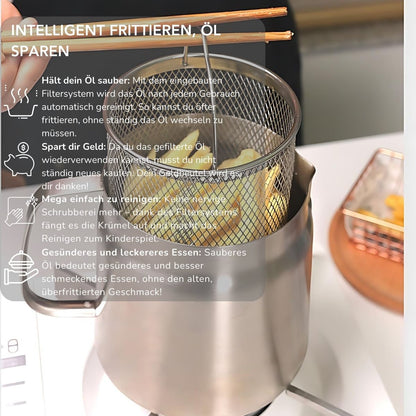 Serenosole™ SmartOil oliefilterfriteuse | Schoner frituren en eenvoudig schoonmaken | Slimste oliefilterfriteuse 2024