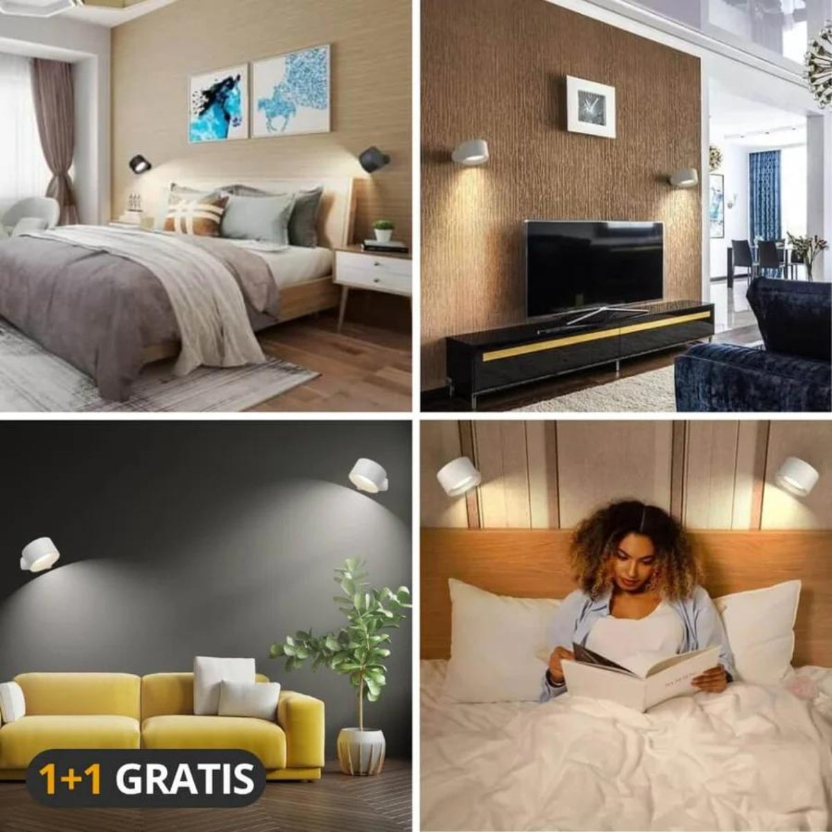 Serenosols™Aurora 360 &amp;deg; wandlamp | Geen lelijke koorden in zicht (1 1 GRATIS)