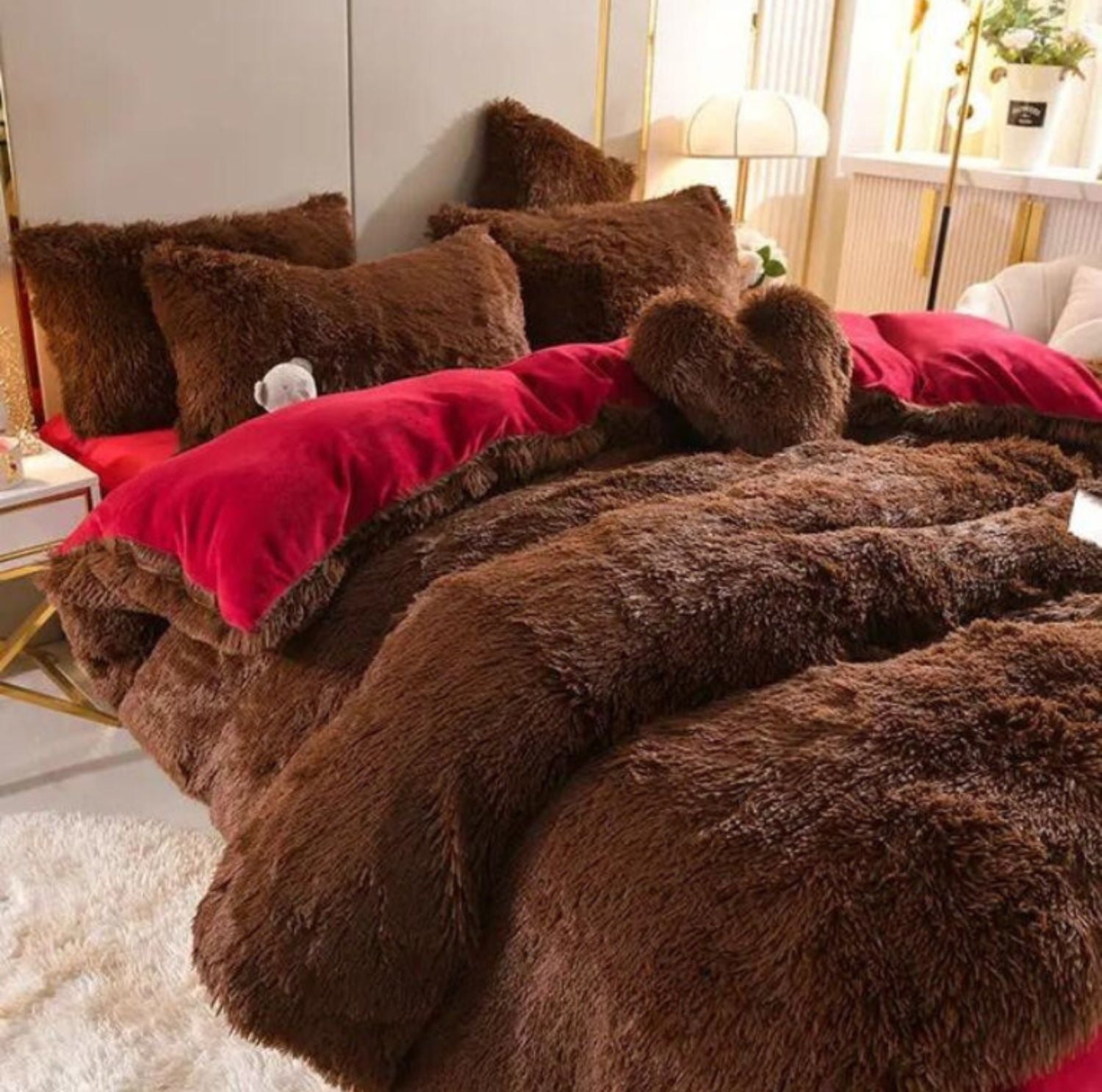 Serenosole™ SnuggleSky Flauschiges Fleece-Bettzeug | Unvergleichliche Weichheit und Wärme jede Nacht | Gemütlichstes Bettzeug 2024