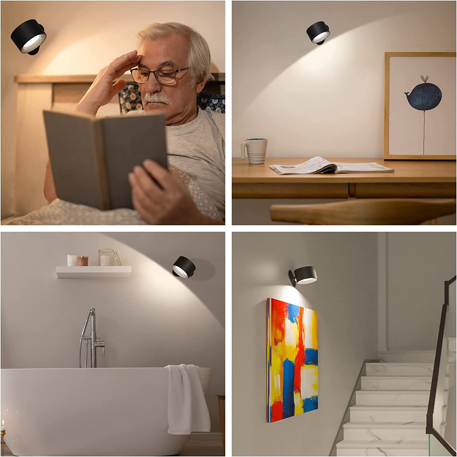 Serenosols™Aurora 360 &amp;deg; Wandlamp | Moderne, draadloze LED-verlichting (1 1 GRATIS)