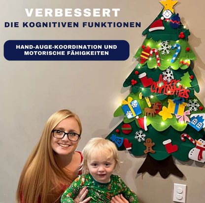 Serenosole™ MerryCraft DIY Wandhängender Weihnachtsbaum | Dekorieren, spielen und die Feiertage erleuchten | Bester Familienbaum 2024