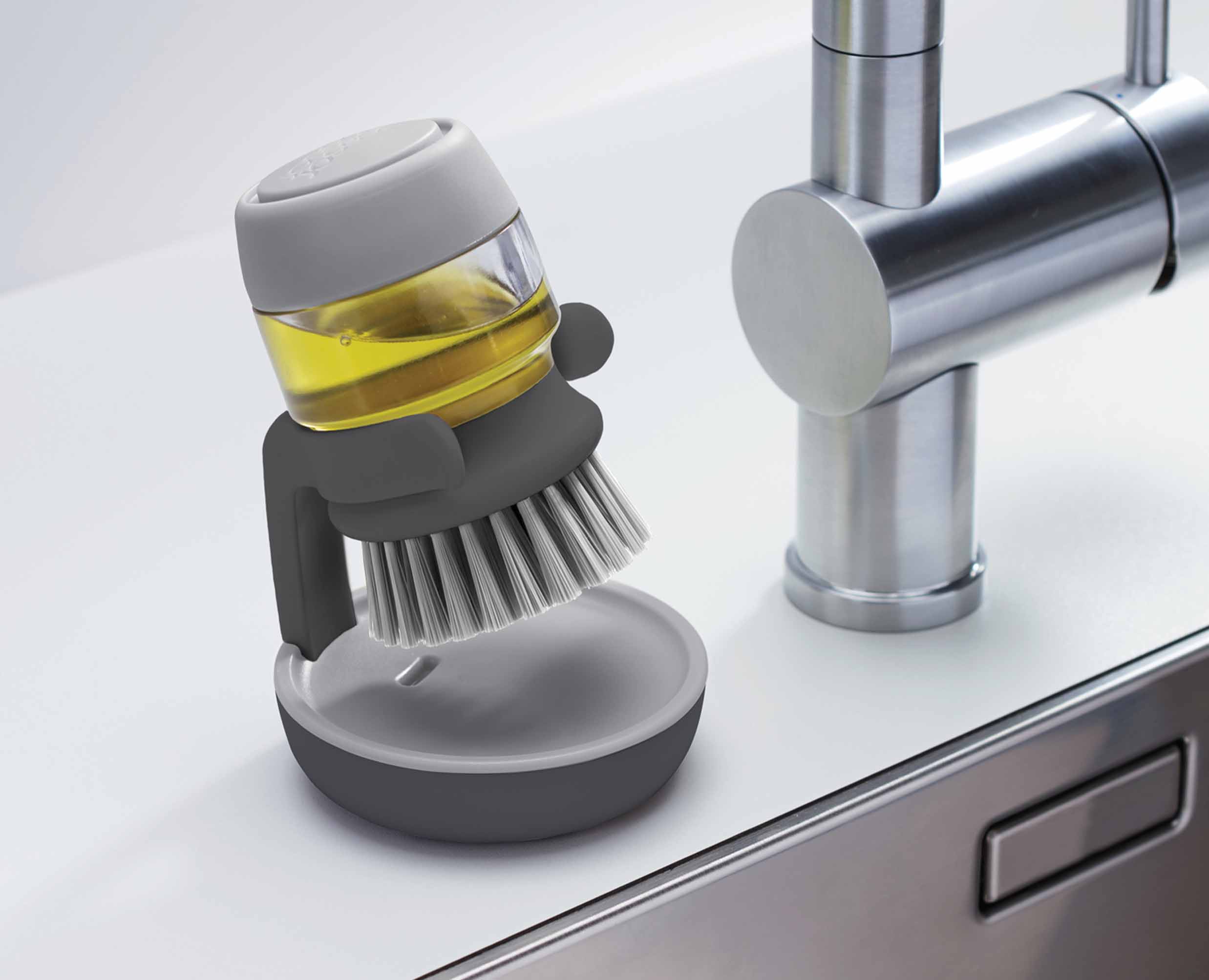 Serenosols™DispensBrush | Efficiënte, tijdbesparende reiniging met gecontroleerde zeepdosering