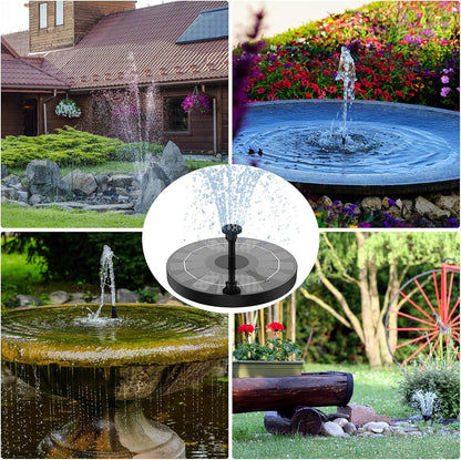 Serenosole™ SolarCascade | Vogelmagnet &amp; Zen-Vibes | Solar-Wasserfontäne (+ 8 GRATIS Aufsätze)