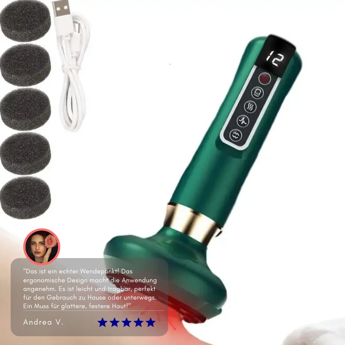 Serenosole™ CellaGlow anticellulitismassageapparaat | Voor een gladdere huid en ter verbetering van de bloedcirculatie | SlimSculpt 2024 (+GRATIS massageolie)