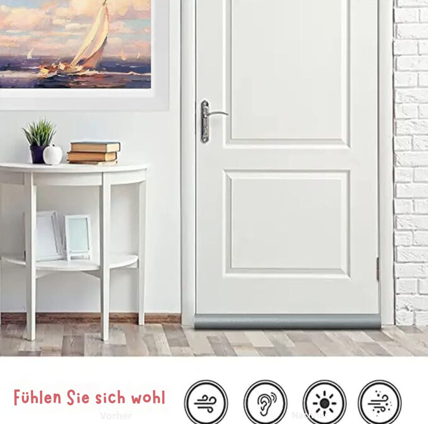 Serenosole™ Deurkussen| Blokkeert koude tocht en lawaai | Beste oplossing tegen de kou 2024 (2+2 GRATIS)