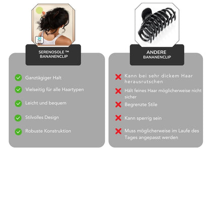 Serenosole™ FlexiClip Bananenclip | Houdt het haar veilig op zijn plaats (2+2 GRATIS)