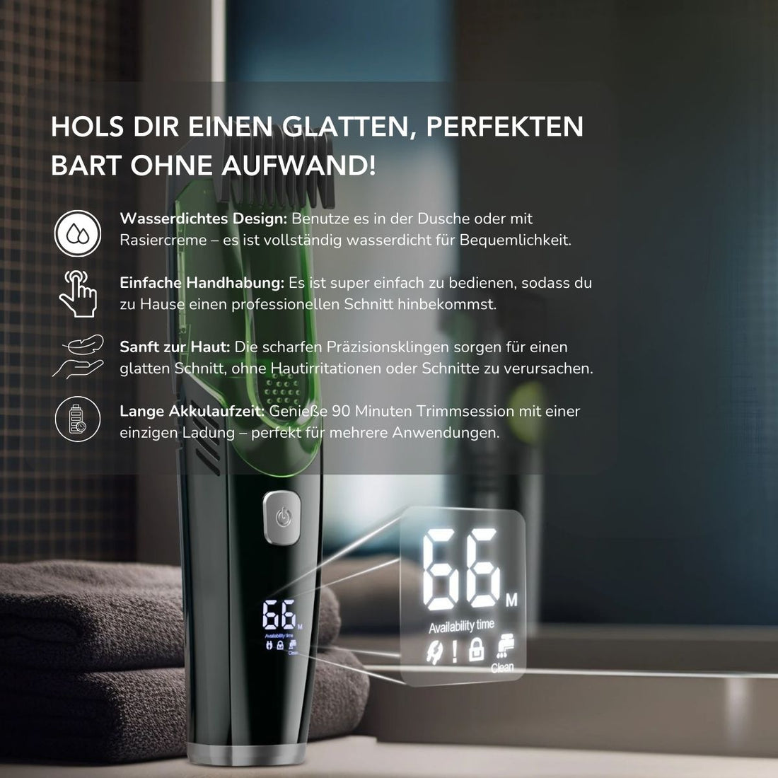 Serenosole™ SleekShave | Hol dir jedes Mal einen sauberen Schnitt, ganz ohne Haare überall