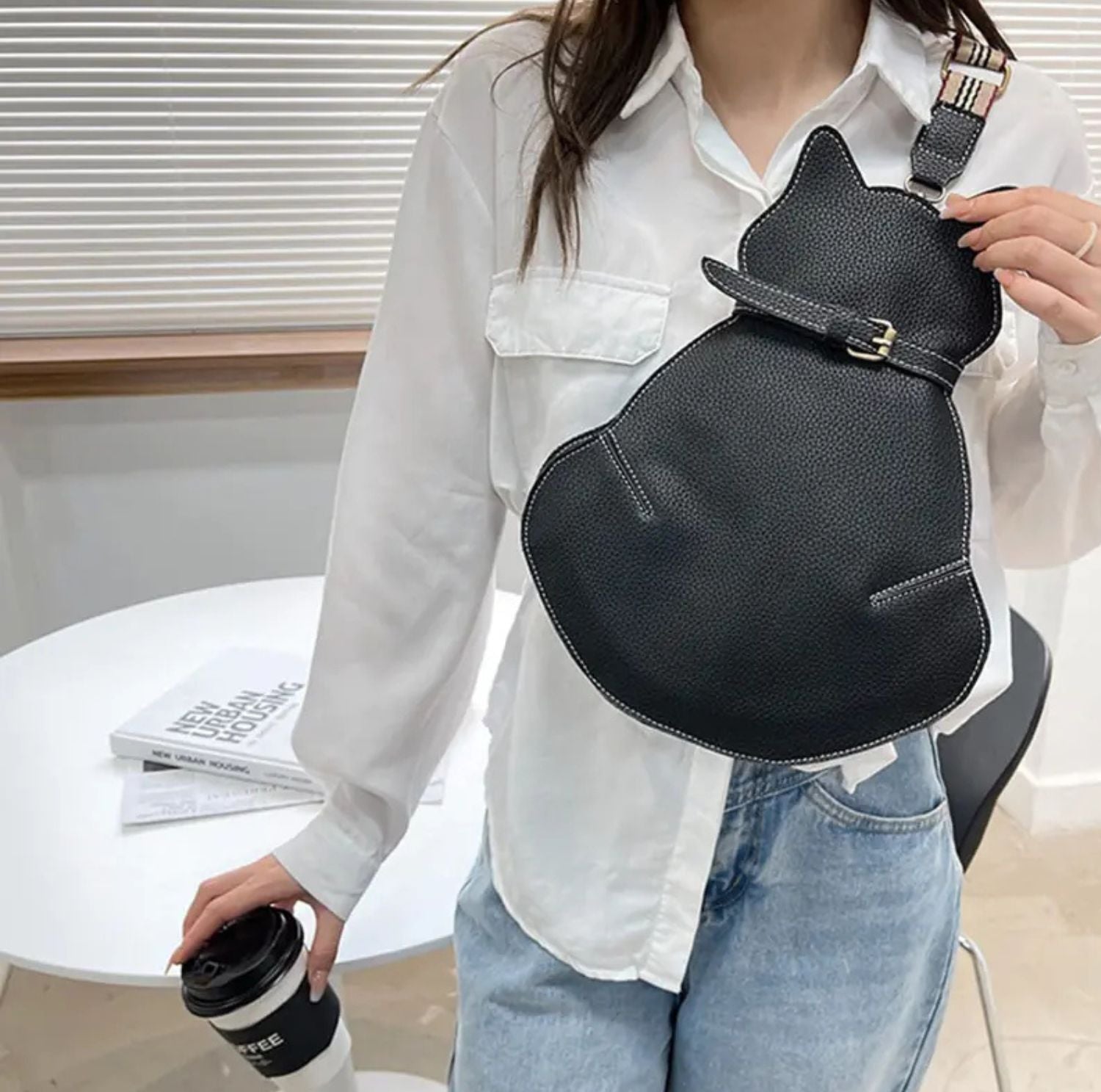 Serenosole™ PurrLeather Katzenledertasche | Weiches Lederdesign, sanft zum Fell und langlebig!