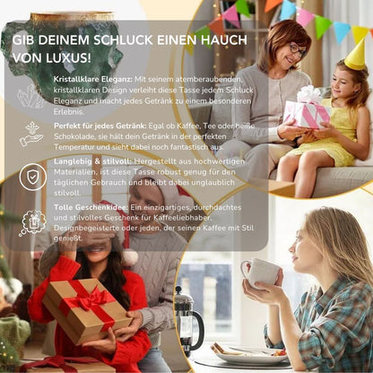 Serenosole™ CrystalBrew Kaffeetassen | Kristallklare Vibes, die jeden Schluck besonders machen | Trendigster Kaffeebegleiter 2024