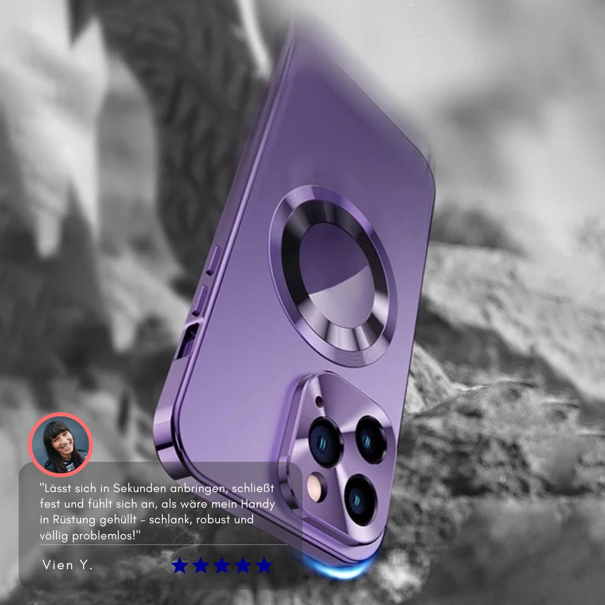 Serenosole™ ShieldX | Schlank, stoßfest und magnetisch – der neue beste Freund deines Handys | Der robusteste Fall, die einfachste Installation 2025