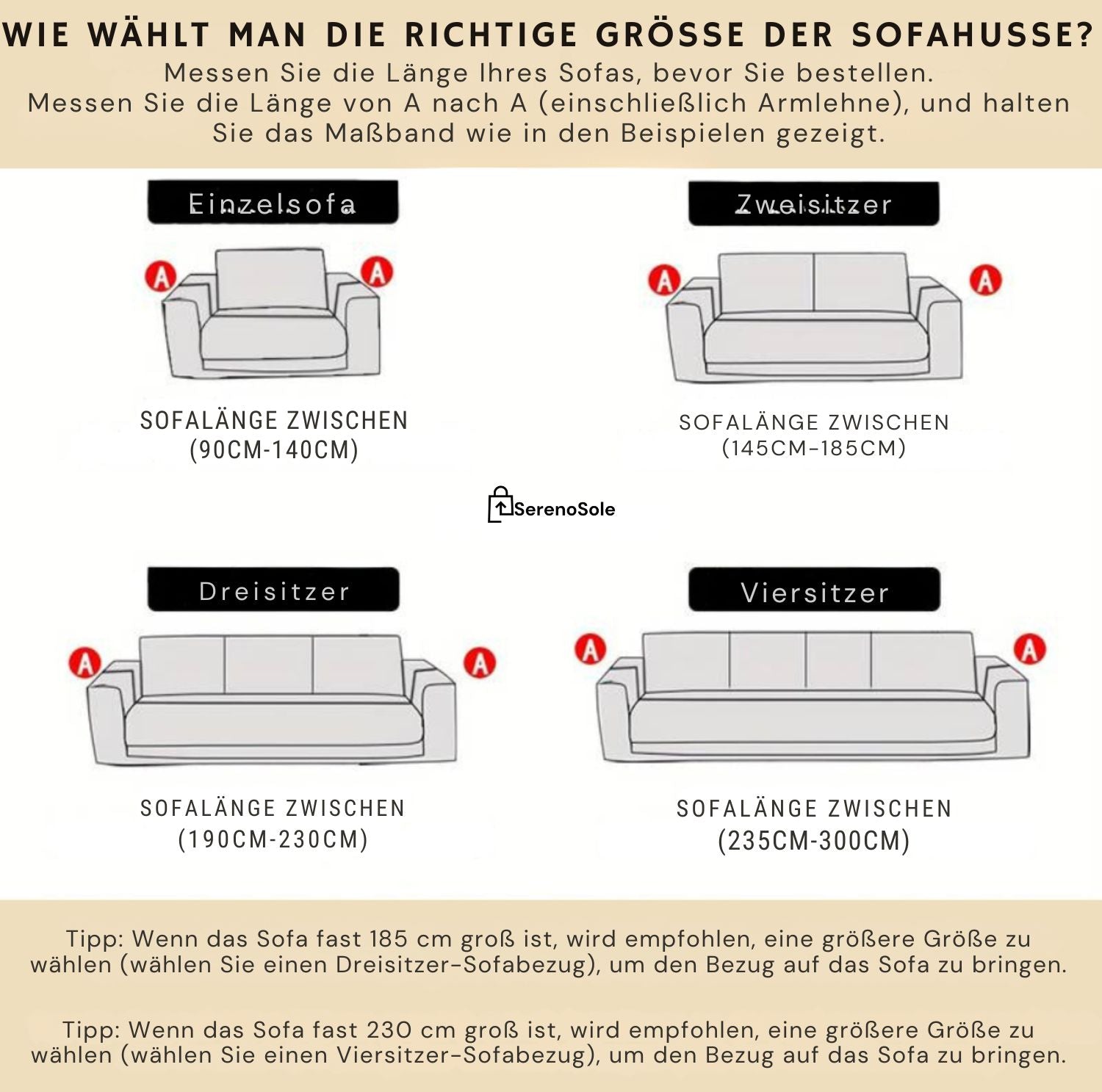 Serenosole™ EleganceStretch elastische bankhoes | Stijlvolle bescherming tegen slijtage en vlekken | Beste bankbescherming 2024