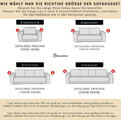 Serenosole™ EleganceStretch elastische bankhoes | Stijlvolle bescherming tegen slijtage en vlekken | Beste bankbescherming 2024