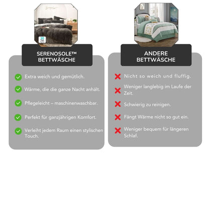Serenosole™ SnuggleSky Flauschiges Fleece-Bettzeug | Unvergleichliche Weichheit und Wärme jede Nacht | Gemütlichstes Bettzeug 2024