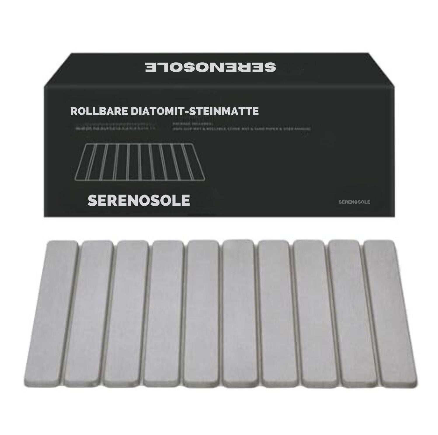 Serenosole™ FoldDry opvouwbare stenen badmat | Droogt supersnel en vouwt gemakkelijk op | Snelstdrogende mat 2024
