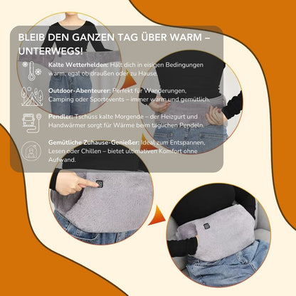 Serenosole™ CozyWrap Heizgurt und Handwärmer | Komfort den ganzen Tag mit verstellbarer Wärme | Tragbare Wärme für kalte Tage 2024