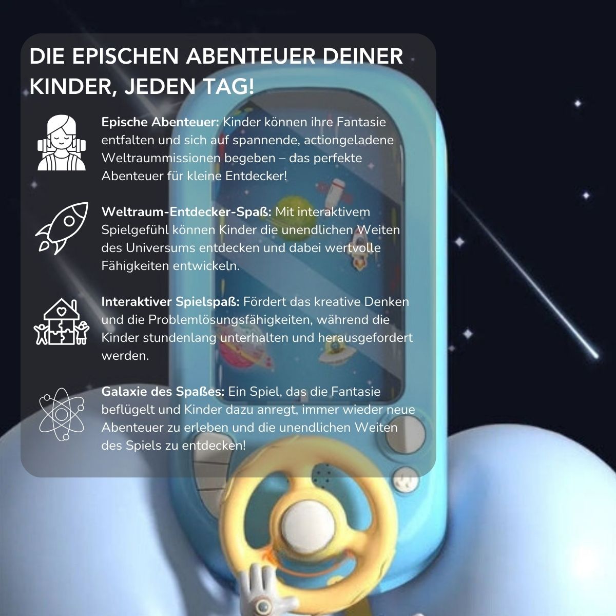 Serenosole™ SpaceDash Kinderspielzeug | Starte in endlose Weltraumabenteuer | Bestes Abenteuer-Spielzeug für Kinder 2024