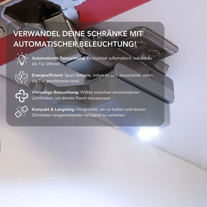 Serenosole™ HingeGlow | Beleuchtet deinen Schrank automatisch beim Öffnen – keine Schalter, kein Aufwand | Schlauster Schranklicht 2025