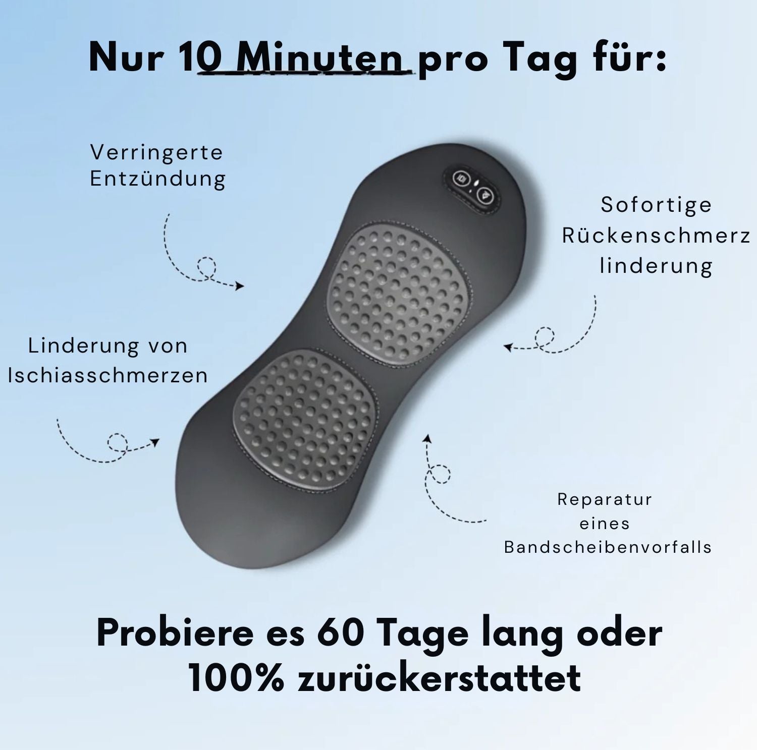 Serenosole™ FlexRelief | Sofortige Linderung von Rückenschmerzen mit Wärme und Vibration | Schlauester Rückenmassagegerät 2025