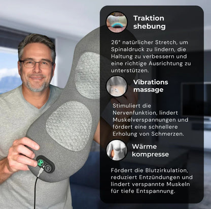 Serenosole™ FlexRelief | Sofortige Linderung von Rückenschmerzen mit Wärme und Vibration | Schlauester Rückenmassagegerät 2025