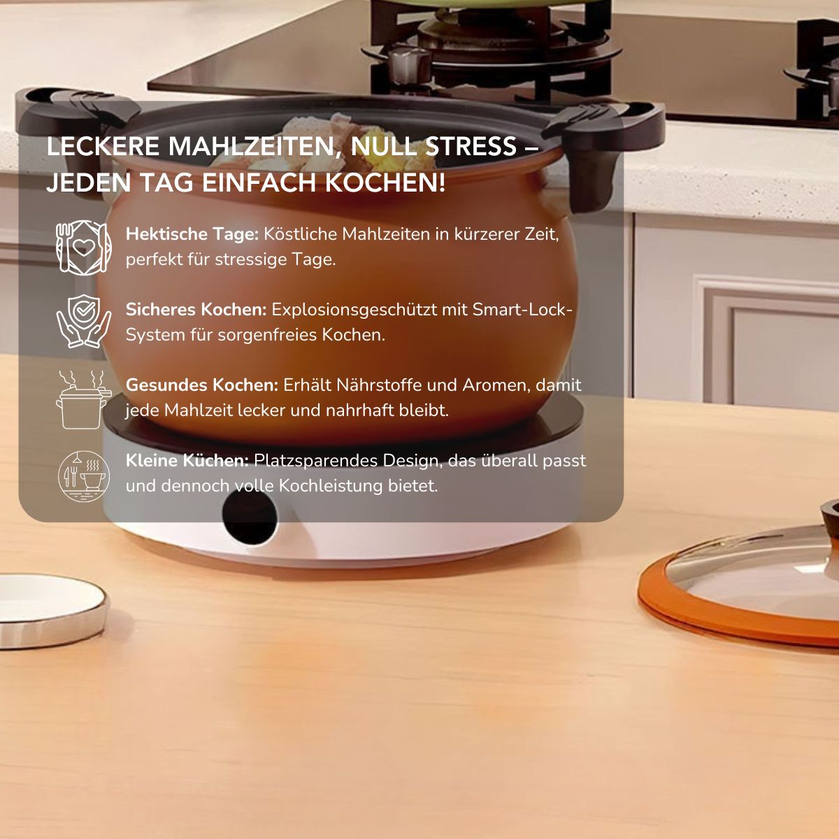 Serenosole™ QuickChef | Kocht schneller und macht jede Mahlzeit mühelos | Schnellster Druckkocher 2025