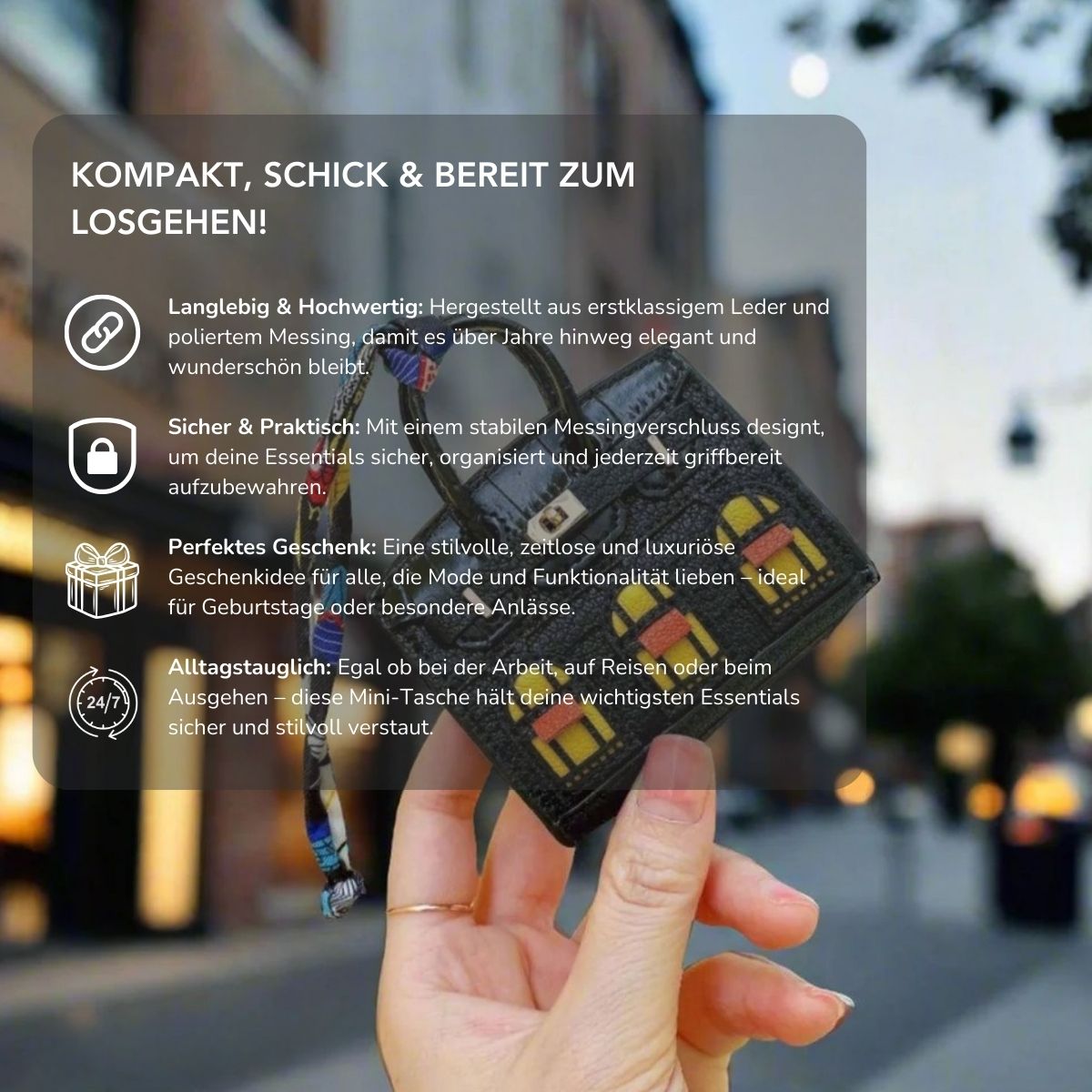 Serenosole™ LuxeMini | Klein und stilvoll – hält deine Essentials sicher und elegant unterwegs (1+1 GRATIS)