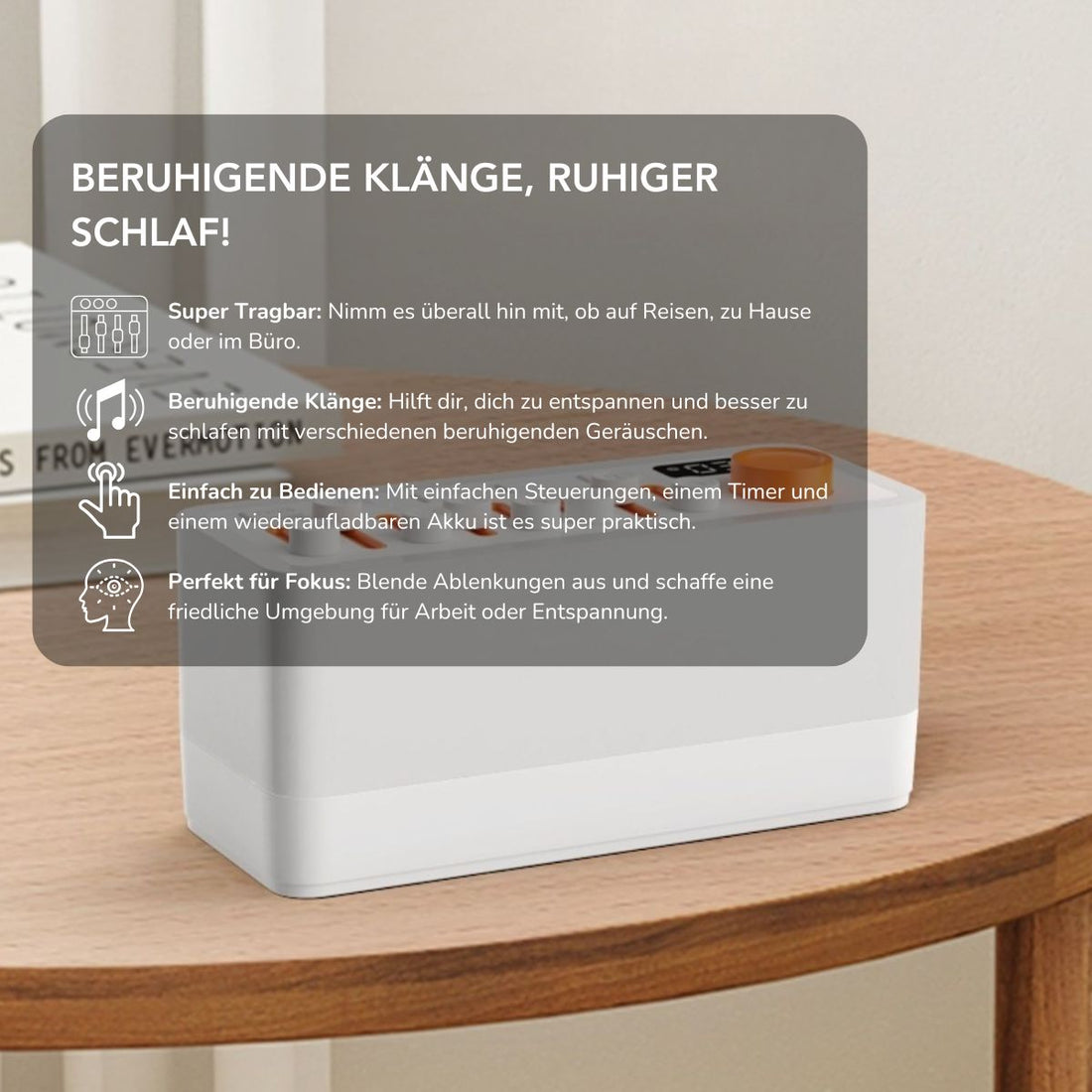 Serenosole™ DreamNoise | Blockiere Ablenkungen und genieße beruhigende Klänge | Der ultimative Schlafbegleiter 2025