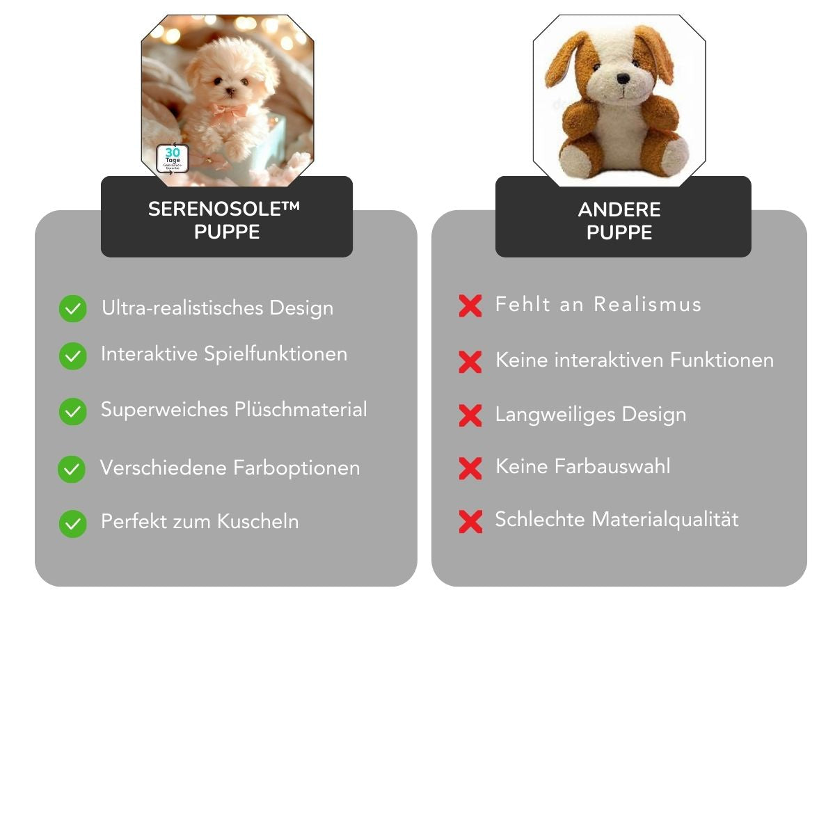 Serenosole™ PawBot | Super weich, lebensecht und perfekte Kuschelpartner | Die süßeste Puppenhund 2025