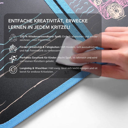 Serenosole™ InspiraDraw | Endlose Kreativität – zeichnen, wischen und wiederholen | Lieblingskunstwerkzeug der Kinder 2025