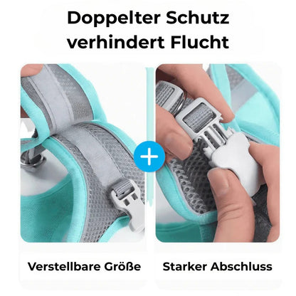 Serenosole™ CatVenture | Bequemes Anti-Ausbruch-Geschirr für Katzen | Von Tierärzten empfohlen (1+1 GRATIS)