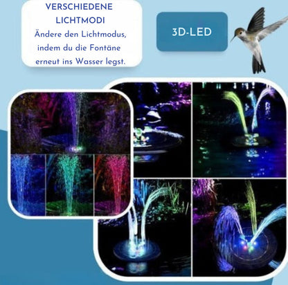 Serenosole™ SolarCascade | Vogelmagnet &amp; Zen-Vibes | Solar-Wasserfontäne (+ 8 GRATIS Aufsätze)