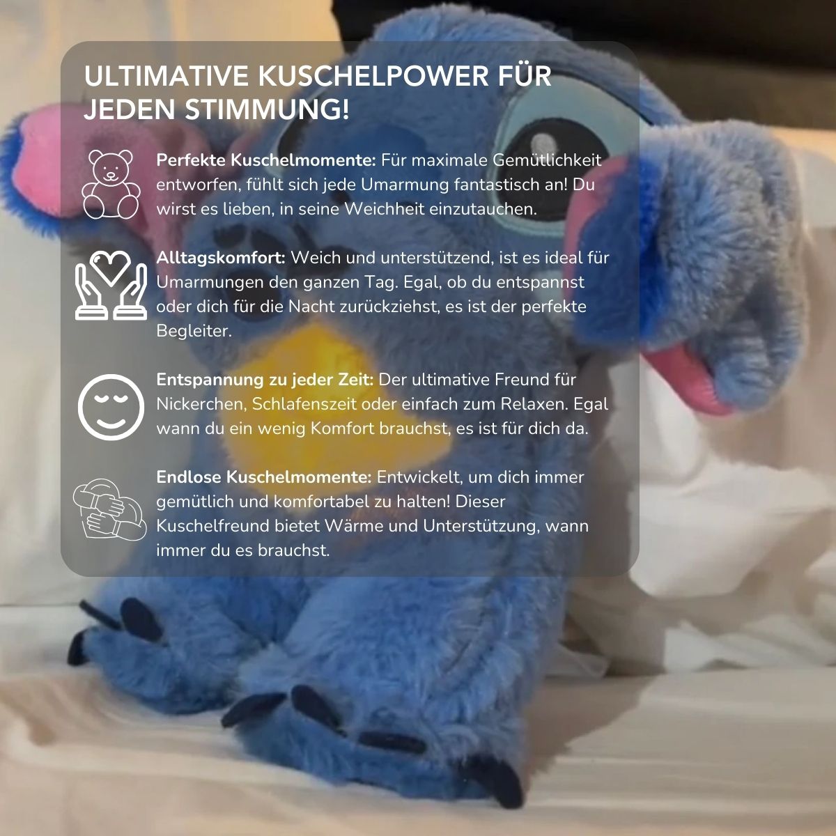 Serenosole™ GentleHug Stich Kuscheln | Unvergleichliche Weichheit für den ultimativen Kuschelkomfort | Ultimativer Kuschel-Begleiter 2024