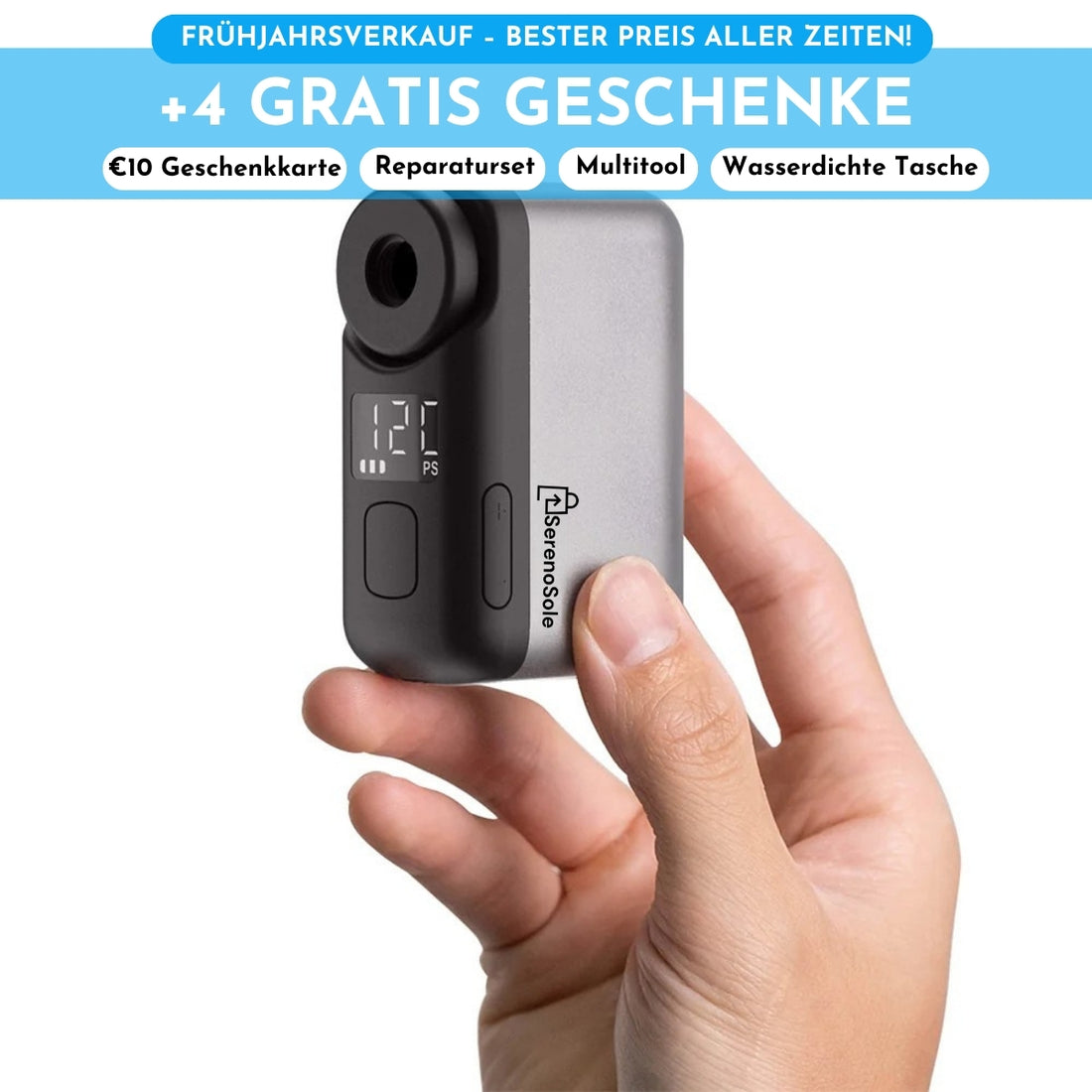 Serenosole™ PumpMate | Klein, stark &amp; immer dabei (+4 GRATIS Geschenke)