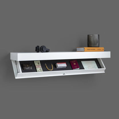 Serenosole™ ShelfCraft Wandregal mit Schließfach | Stilvolle Aufbewahrung die deine Sachen sicher und deinen Raum schick hält