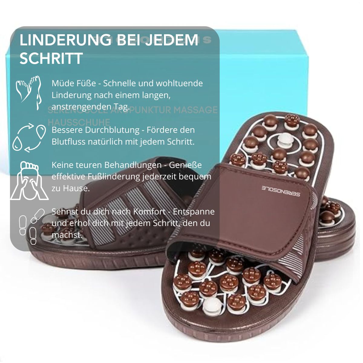 Serenosole™ SootheSteps Acupressuurpantoffels | Verwen uw voeten dagelijks | De beste voetmassageslippers 2024 (1+1 GRATIS)