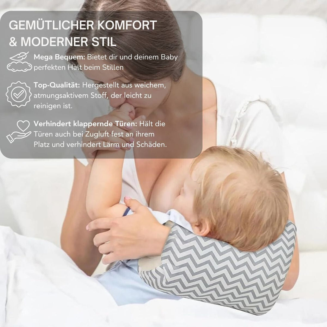 Serenosole™ CradleComfort knuffelkussen | Het meest comfortabele kussen voor eenvoudig borstvoeding geven | Bovenarmkussen voor baby&