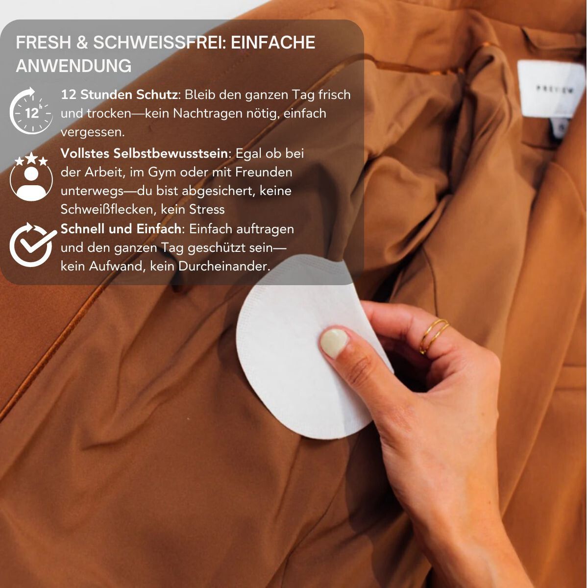 Serenosole™ SweatShields zweetbescherming | 24 uur bescherming tegen zweet | Beste oplossing tegen zweet 2024 (1+1 GRATIS) 24 stuks per verpakking