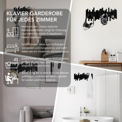 Serenosols™FlexiHang piano kledingrek | houdt alles georganiseerd en maximaliseert wandruimte | Stijlvolle muurgarderobe 2024