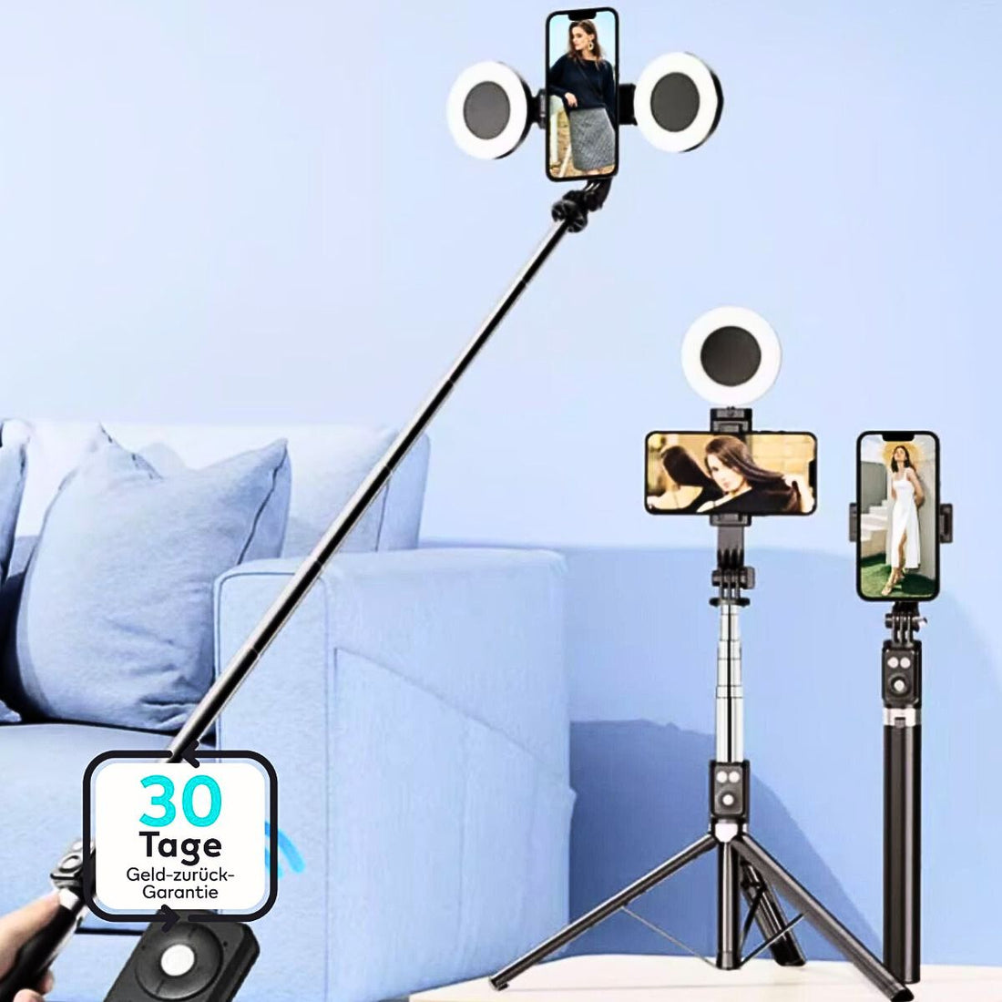 Serenosole™ SnapXpert | Mache perfekte Aufnahmen jederzeit und überall | Bester Reise-Selfie-Stick 2025