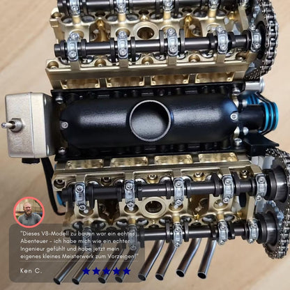 Serenosole™ EngineCrafter V8-Motor | Bauen, lernen und deinen eigenen Mini-V8-Motor starten